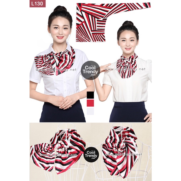 cooltrendy-ผ้าพันคอสำเร็จรูป-ผ้ายูนิฟอร์ม-uniform-scarf-โทนสีแดง