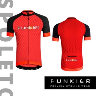 เสื้อจักรยานแขนสั้นผู้ชาย Funkier J-794 SPOLETO สีเเดง