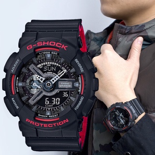 นาฬิกาโทรศัพท์ นาฬิกาโทรได้ นาฬิกา คาสิโอ นาฬิกาผู้ชาย สายเรซิ่น Limited Black &amp; Red รุ่น GA-110HR รับประกันห1ปี