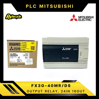 MITSUBISHI FX3G-40MR/DS PLC, 24VDC Input Sink/Source Output relay, 24in 16out