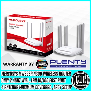 ภาพหน้าปกสินค้าRouter Mercusys MW325R 300Mbps Enhanced Wireless N 4 เสาแรงๆ ไวเรสเราเตอร์ (รับประกันศูนย์ไทย 1 ปี) ที่เกี่ยวข้อง