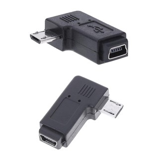 90 Degree Mini USB Female to Micro USB Male Date Transfer  อะแดปเตอร์  Connector