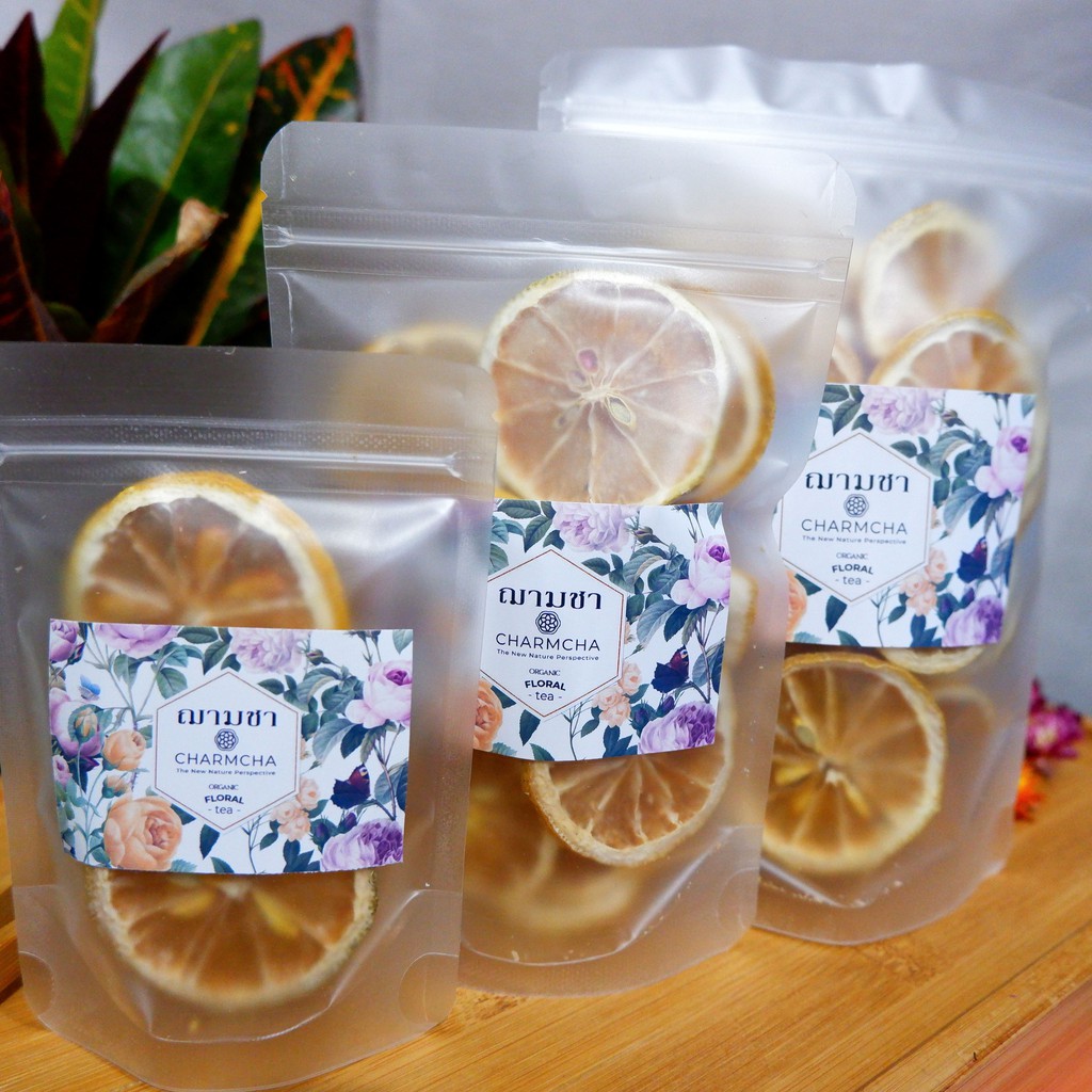 มะนาวอบแห้ง-dried-lemon-tea-มะนาวสไลด์-เลม่อน-ผสมชาดอกไม้หรือชงทานเดี่ยวๆเป็นหวัดเพิ่มวิตามิมซี-ชาดอกไม้-ฌามชา