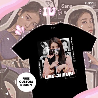 [S-5XL](+ Freebies ) เสื้อยืด ลาย IU Series (Lee ji eun) pink &amp; lilac kpop สไตล์เกาหลี