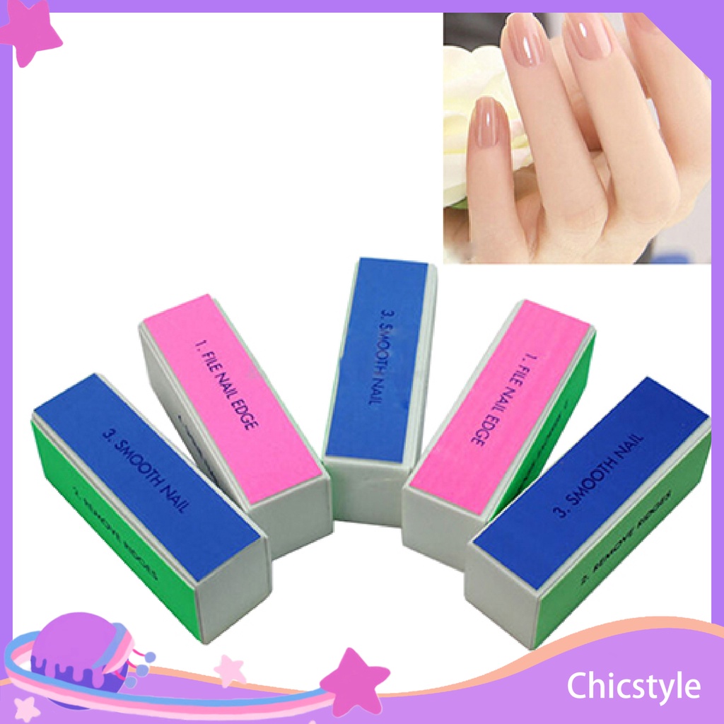 chicstyle-ตะไบขัดเล็บ-โฟมขัดเงา-4-ทาง-สําหรับตกแต่งเล็บ-5-ชิ้น