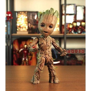 🔥 พร้อมส่ง 🔥ส่งฟรี Kerry ทั่วประเทศ 🔥Groot HT 1 : 1 ฟิกเกอร์ Anime Galaxy Guard  Small Tree Man PVC Action Figure