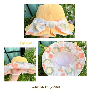ภาพขนาดย่อของภาพหน้าปกสินค้าหมวกเด็กทรงบักเกตแต่งโบว์ ลายดอกไม้ 𝑭𝒍𝒐𝒘𝒆𝒓 𝑩𝒖𝒄𝒌𝒆𝒕, 𝒍𝒊𝒕𝒕𝒍𝒆 𝒈𝒊𝒓𝒍 จากร้าน supawee_panturasan บน Shopee ภาพที่ 5