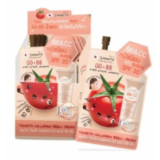 Smooto Tomato Collagen BBCC Cream สมูทโตะ โทเมโท่ คอลลาเจน บีบี แอนด์ ซีซี ครีม (ยกกล่อง 6ซอง x 10กร้ม)