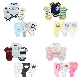 6pcs ชิ้นทารกแรกเกิดเด็กน่ารักสัตว์การ์ตูน romper ผ้าฝ้ายเด็กน่ารัก jumpsuit 0-12M