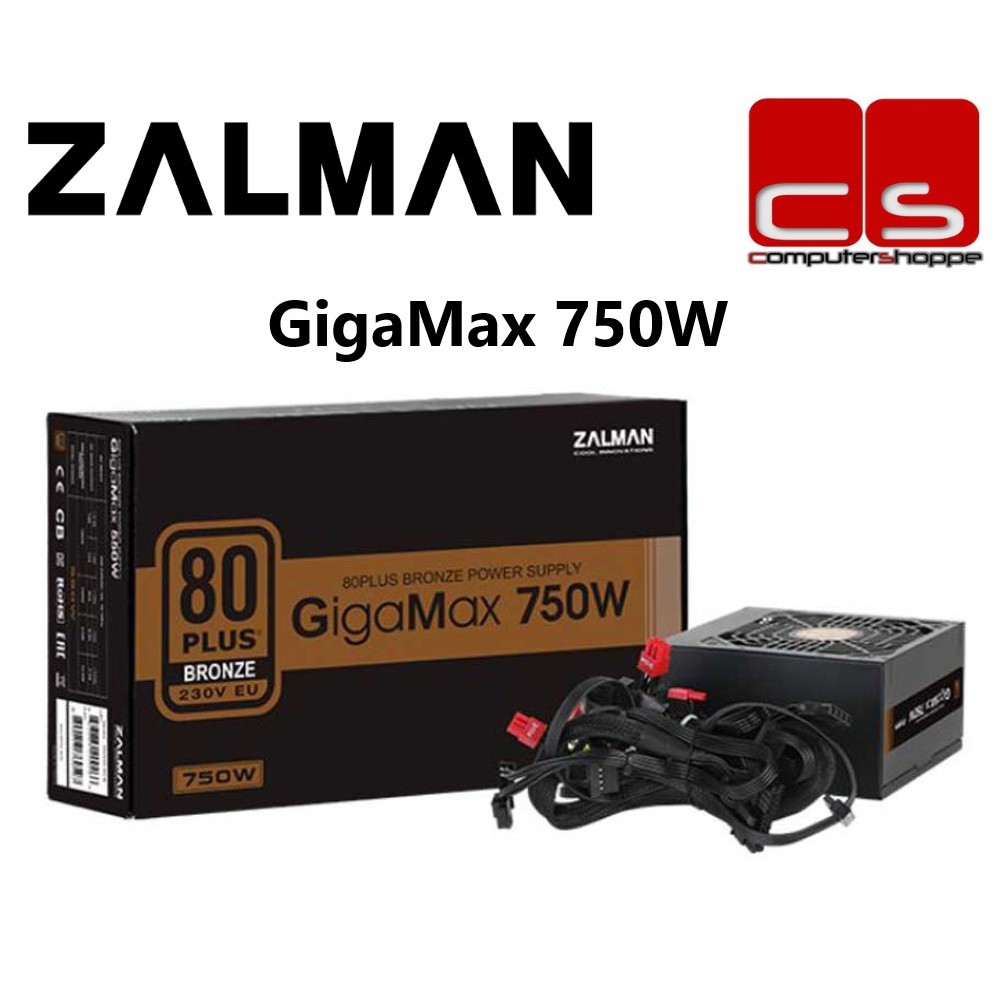 Zalman GigaMax พาวเวอร์ซัพพลาย สีบรอนซ์ 750W 80 Plus | Shopee Thailand