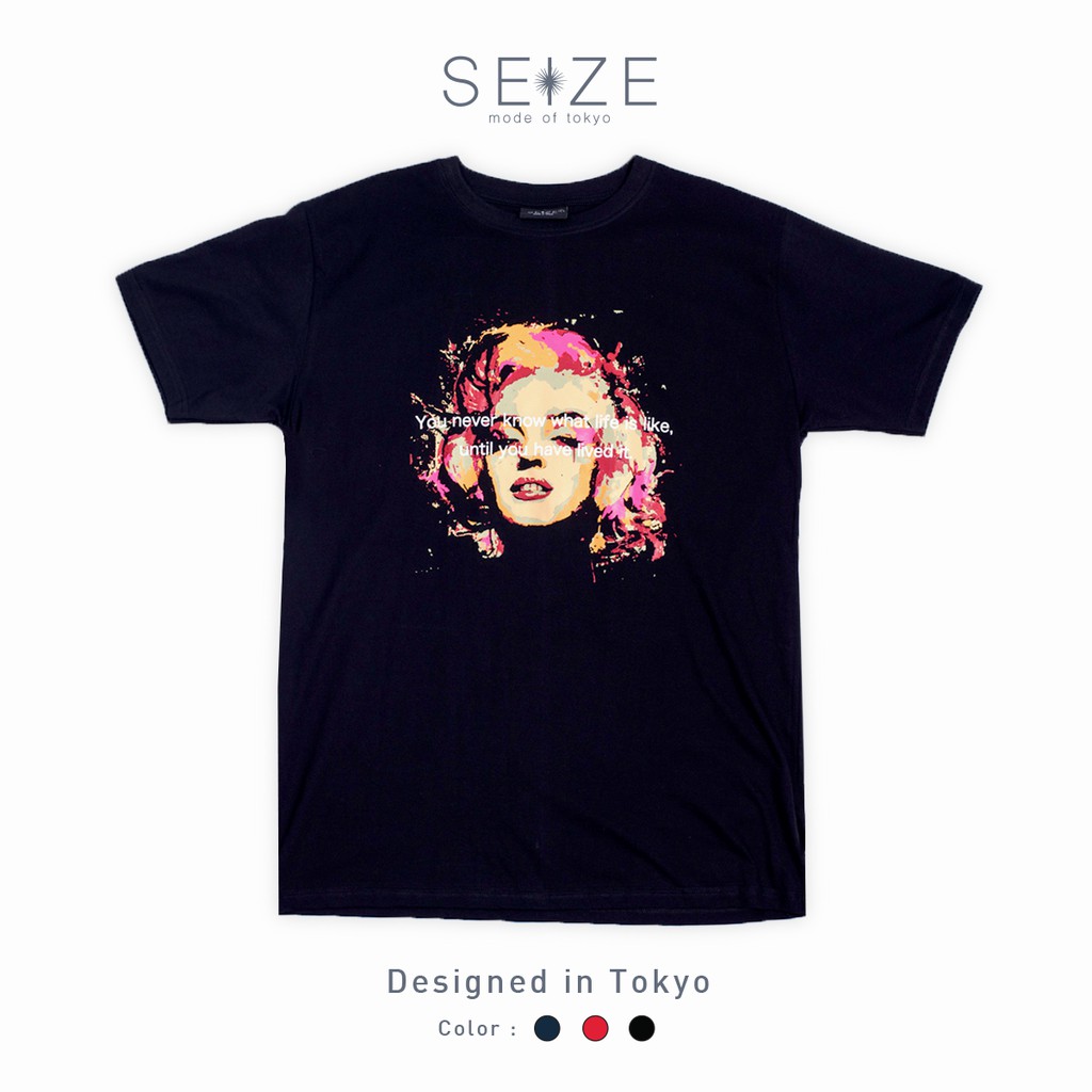 เสื้อยืดคอกลม-เสื้อยืดแขนสั้นคอกลม-unisex-seize-mode-of-tokyo-st102-cry-ดำ-กรมท่า-แดง