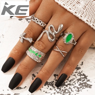 Jewelry Snake Drop Rose Simple Silver 6-Piece Rings for Women for girls for women low price