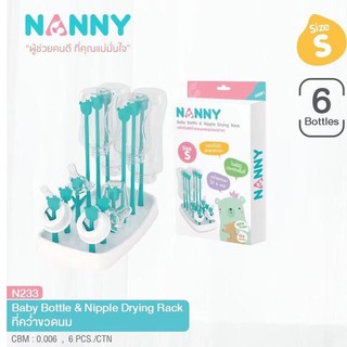 Nanny ที่คว่ำขวดนม ไซส์ S/M/L ที่ตากขวดนม พับเก็บได้ ประหยัดพื้นที่ แนนนี่