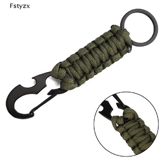 ภาพหน้าปกสินค้าFstyzx Outdoor Camping Carabinar Paracord Keychain Rope Clip Hook Bottle Opener Camo FY ที่เกี่ยวข้อง