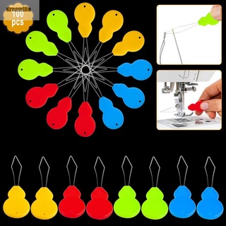 【DREAMLIFE】Needle Threader Mixed Colors Multipurpose Needles Plastic+Aluminium Sewing