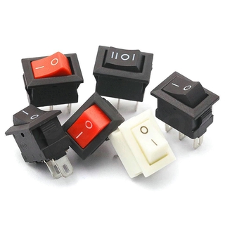 5 ชิ้น Kcd11-101 3A / 250 V สวิตช์โยกขนาดเล็กสีด ํา 10X15 มม. Spst 2Pin On / Off G130 สําหรับรถยนต์เรือรถบรรทุก Rv Atv