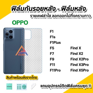 🔥พร้อมส่ง ฟิล์มกันรอย เคฟล่า ฟิล์มหลัง สำหรับ OPPO Find X X2Pro X3Pro X5Pro F11 F11Pro F5 F7 F9 F1s ฟิล์มหลังFindX5Pro