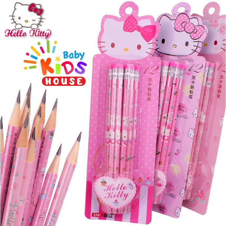 พร้อมส่ง-ดินสอไม้-คิตตี้-ดินสอเด็ก-kitty