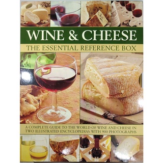หนังสืออาหาร ไวน์ ชีส ภาษาอังกฤษ WINE &amp; CHEESE THE ESSENTIAL REFERENCE 2เล่มชุด
