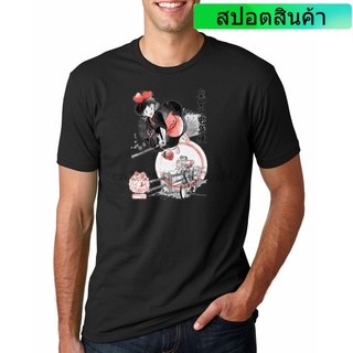 เสื้อยืด พิมพ์ลายอนิเมะญี่ปุ่น Studio Ghibli Spirited Away Mononoke My Neighbour Totoro สีขาวเสื้อยืดอินเทรนด์