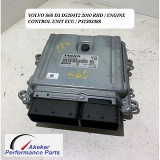 VOLVO S60 D3 D5204T2 2010 RHD / ENGINE CONTROL UNIT ECU / P31303388