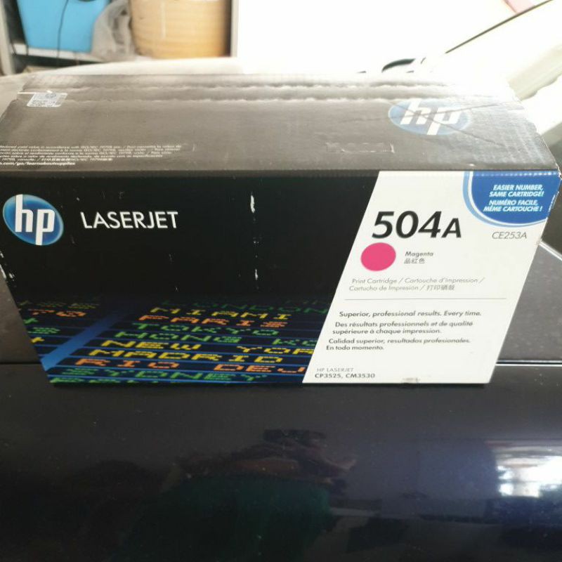 hp-504a-ของแท้-รุ่น-ce253a-สีแดง-magenta-ใช้กับ-hp-laserjet-cp3525-cm3530