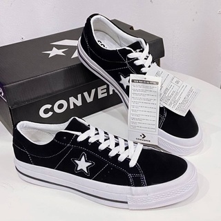 สินค้า Converse One Star Ox [สีดำ] คอนเวิร์ส สินค้าพร้อมกล่อง มีเก็บปลายทาง