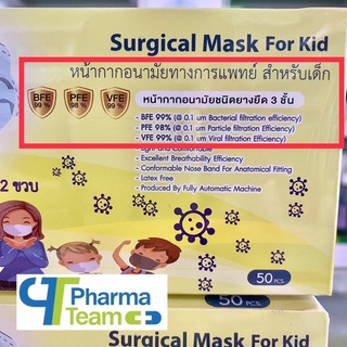 สินค้า หน้ากากเด็ก TPP หน้ากากอนามัยทางการแพทย์สำหรับเด็ก อายุ 5-12 ขวบ TPP Surgical Mask For Kid VFE99%