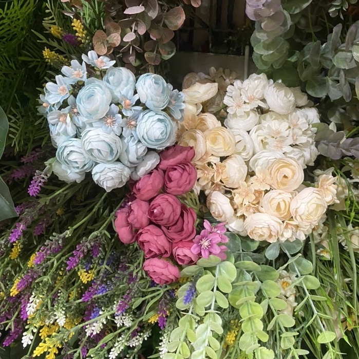 ดอกเรนันดอกไม้ประดิษฐ์พร้อมดอกเล็กแซมสวยงามพร้อมประดับ-มีให้เลือก-4-สี