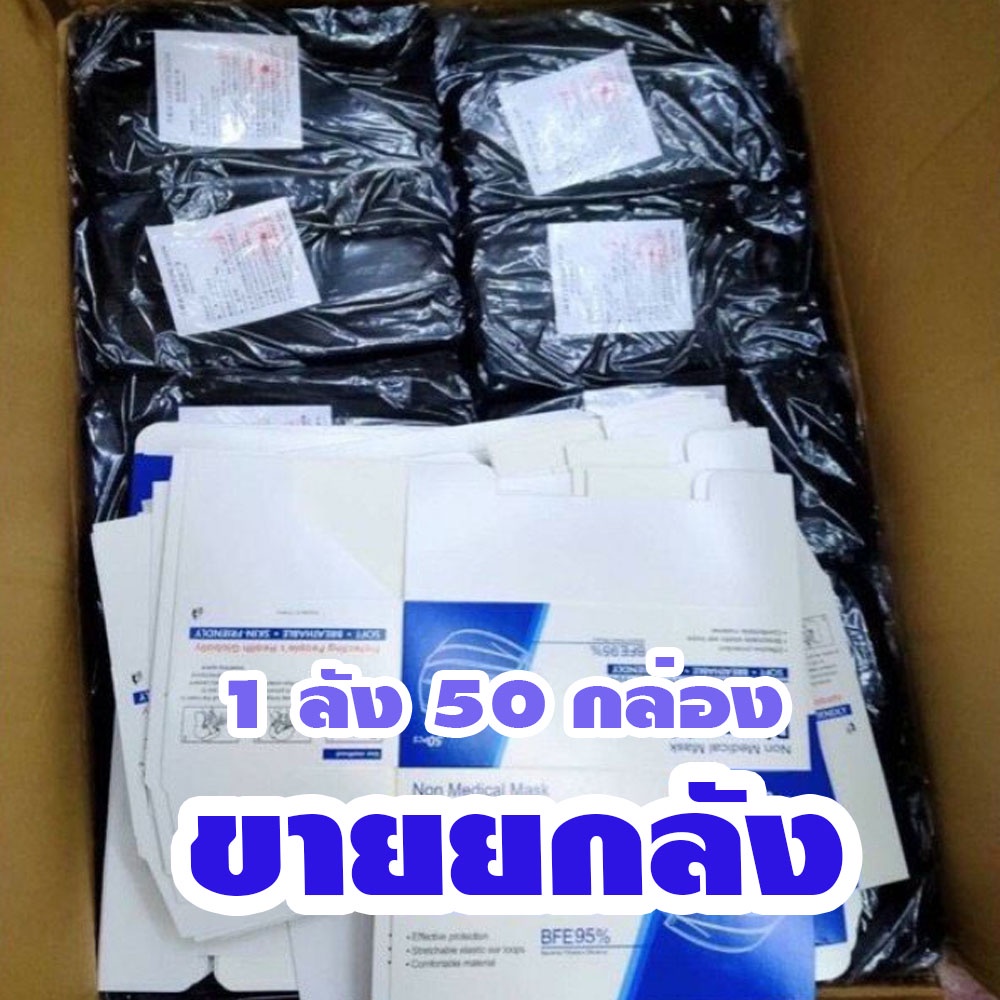 ขายยกลัง-50กล่อง-ลัง-หน้ากากอนามัย-ผ้าปิดจมูก-หน้ากาก-ป้องกันเชื่อโรคและฝุ่นละออง-disposable-face-mask