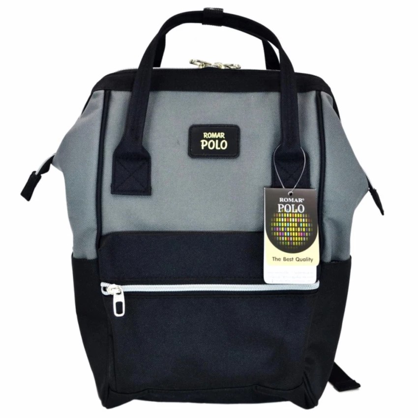 romar-polo-กระเป๋าเป้สไตล์ญี่ปุ่น-rucksack-code-2505-black-grey