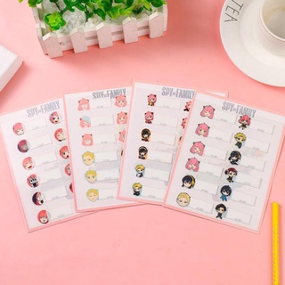สติกเกอร์ ลายอนิเมะ SPYxFAMILY สําหรับตกแต่งสมุดภาพ เครื่องเขียน 12 ชิ้น