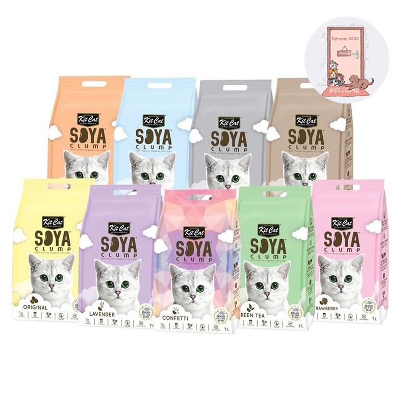 ภาพหน้าปกสินค้าKit Cat Soya Clump ทรายเต้าหู้มี 7 กลิ่นให้เลือก ขนาด 7 ลิตรผลิตจากเต้าหู้ 100%