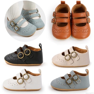 2 Pieces 0-18 Month Newborn Baby PU Leather Shoes Infant Toddler Shoes + Socks Breathable Shoe Princess Shoes 2 Pcs/Set