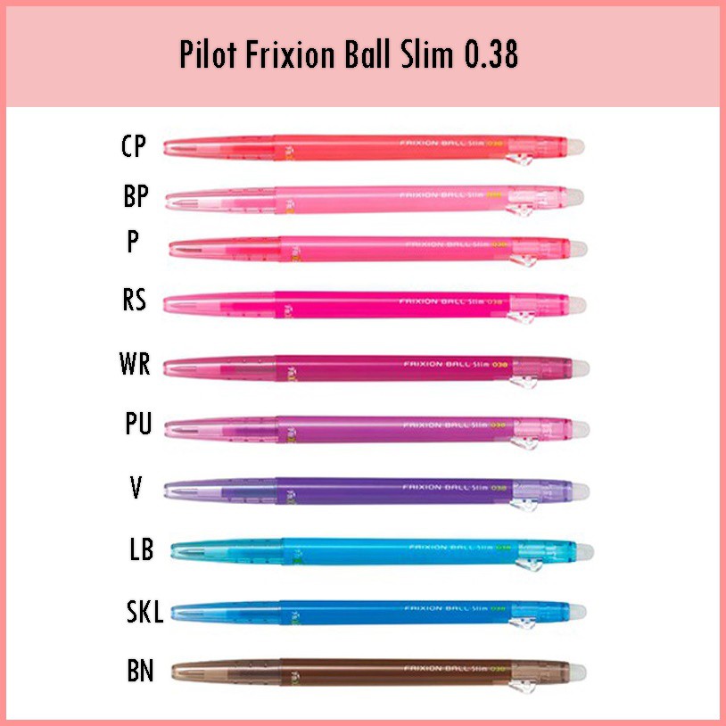 ปากกาเจลลบได้-pilot-frixion-slim-0-38-ของแท้จากญี่ปุ่น