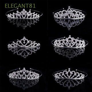 Elegant81 มงกุฎคาดศีรษะประดับคริสตัลรูปผีเสื้อเครื่องประดับสําหรับเจ้าสาว