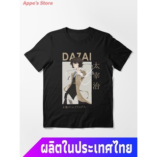 Appes Store COD BSD Bungou Stray Dogs Osamu Dazai Bungou Stray Dogs Card Anime Essential T-Shirt เสื้อยืดพิมพ์ลาย เสื้อ