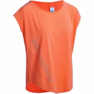 CHOOSE TRAVELเสื้อยืดผู้หญิงทรงหลวมสำหรับออกกำลังแบบคาร์ดิโอรุ่นENERGY (สีส้ม)