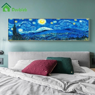 ( Dbx ) ภาพจิตรกรรมปักครอสติส Abstract Night Sky ทรงกลมขนาด 80X30 ซม .