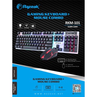 ภาพหน้าปกสินค้าคีบอร์ดเม้าส์ Razeak Keyboard+Mouse Gaming RKM-101 ที่เกี่ยวข้อง