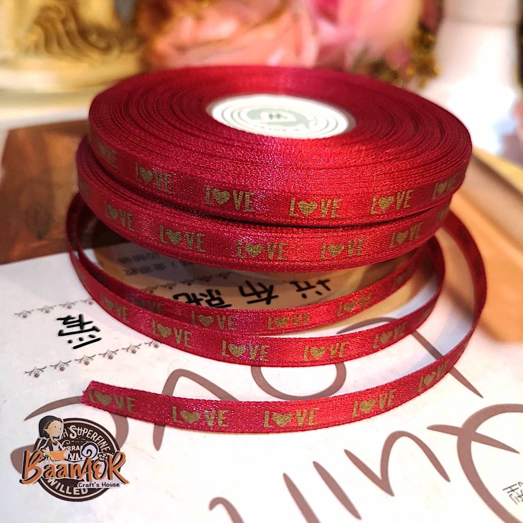 7mm-ริบบิ้น-ผ้าซาติน-happy-valentine-love-ribbon-มีให้เลือกหลายสี-แบ่งตัดความยาวจากม้วน