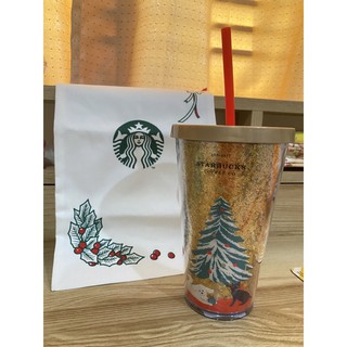 🎁แก้ว Starbucks กลิตเตอร์ทอง Christmas Collection 20