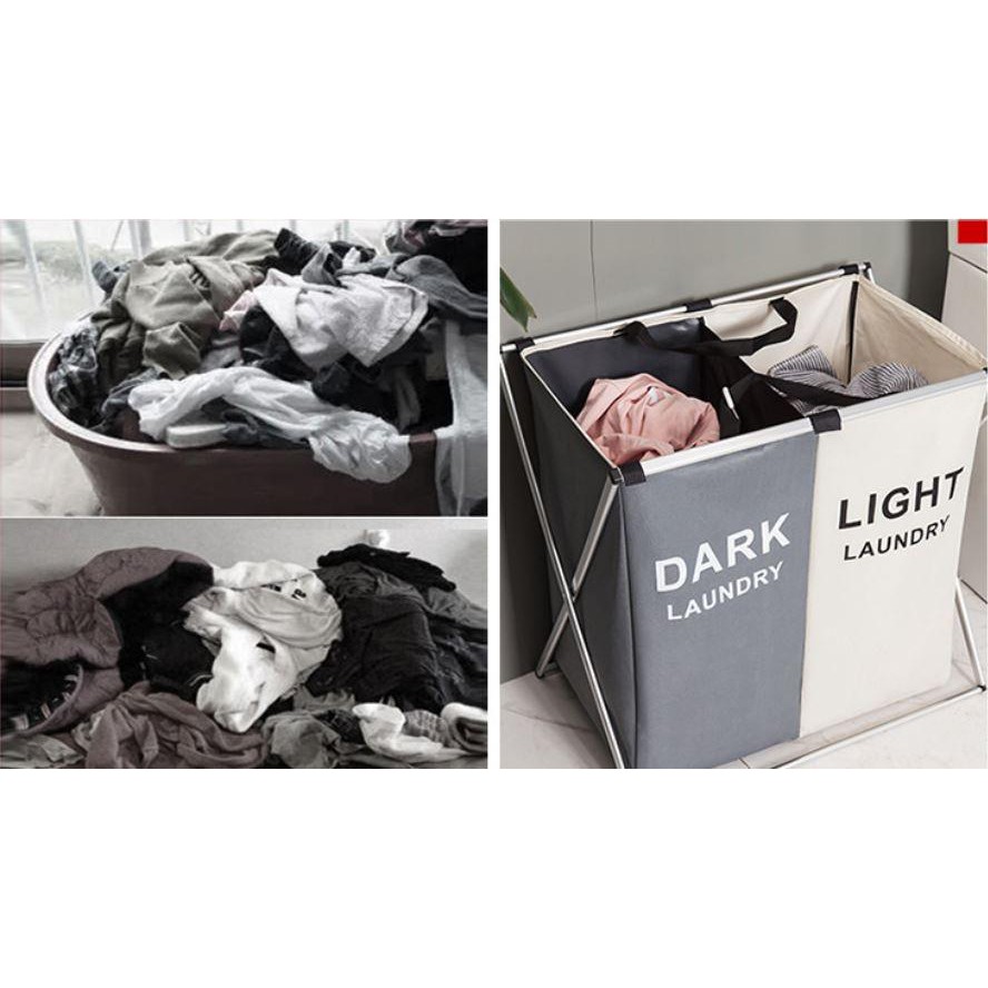 bkk-home-ตะกร้าแยกผ้า-laundry-2ช่อง-สำหรับ-ผ้าสีอ่อน-ผ้าสีเข้ม-จัดระเบียบ-ซักผ้า-ตะกร้า-แยกผ้า-wash-basket-clean-bkkhome
