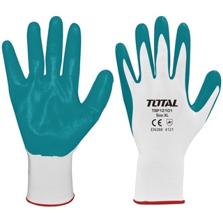 สินค้า Total ถุงมือผ้าบาง เคลือบด้านหน้า รุ่น TSP12101  ( คู่  ) ราคาต่อ ( คู่ )