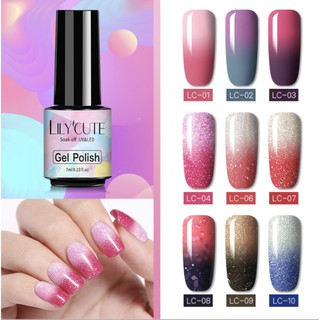 💕 สี UR SUGAR / LilyCute สีเปลี่ยนตามอุณหภูมิ Tempered gel nail polish 7-7.3 ml สีทาเล็บ 💕