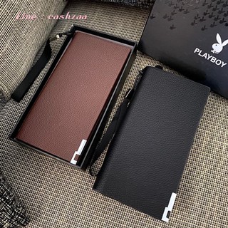 (แท้ 💯%‼) Playboy Leather Long wallet