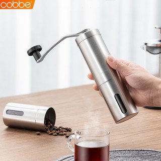 Cobbe ที่บดกาแฟสแตนเลส แบบมือหมุน เครื่องบดกาแฟ เซ็ตเครื่องบดกาแฟ Coffee Grinder ที่บดกาแฟ เครื่องบดกาแฟด้วยมือ