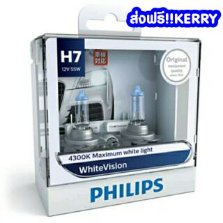 หลอดไฟPhilips H7 White Vision 4300k