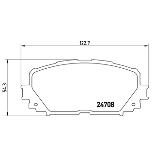 ผ้าดิสเบรคหน้า TOYOTA VIOS YARIS G S NCP92 NCP131 1.3 1.5 2006-2013 NCP150 2013- GDB7728 TRW