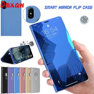 Mirror Smart Case For Xiaomi Mi Poco X3 NFC 10 F2 CC9 Note 10 Pro Lite Case Flip Stand Clear Mirror View Back Cover